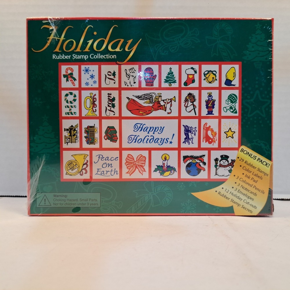 Inkadinkado Holiday Rubber Stamp Collection - Rubber Holiday/Christmas Set